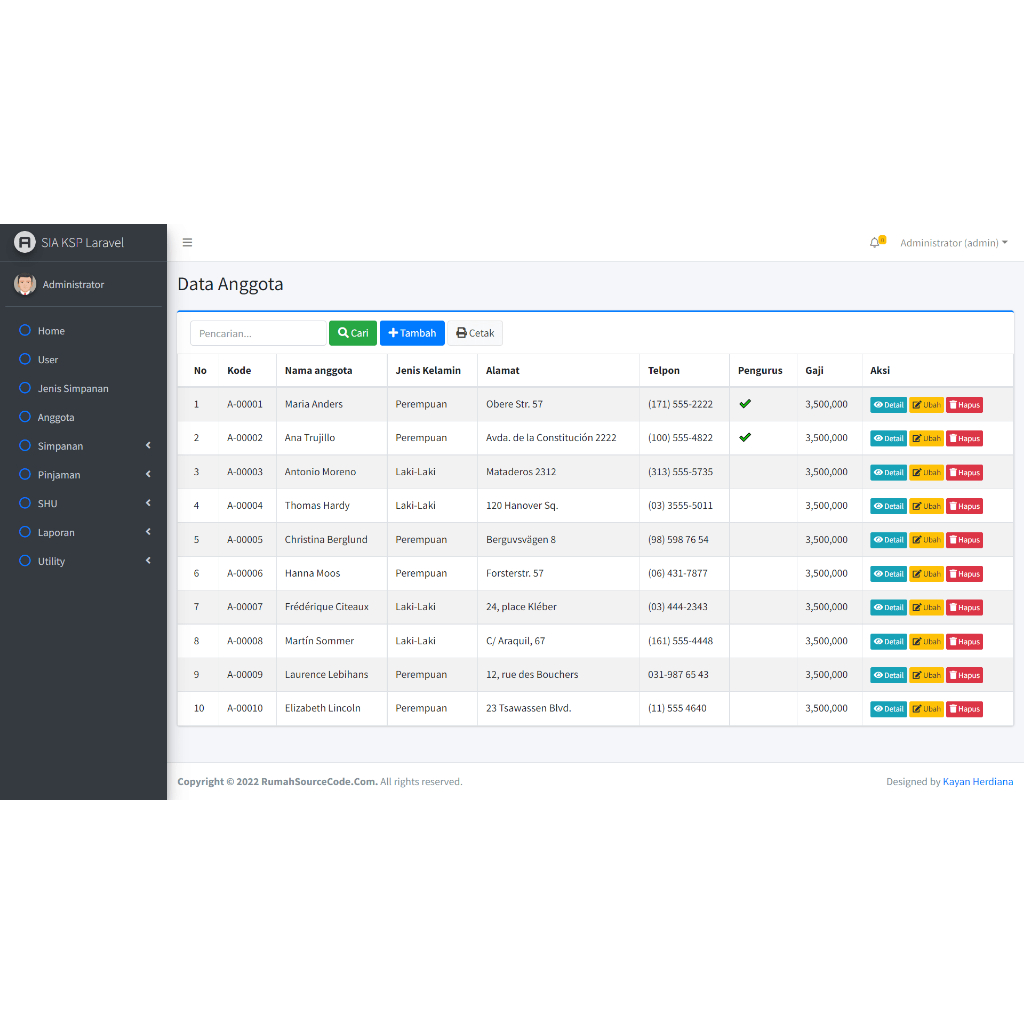 Source Code Sistem Informasi Akuntansi Koperasi Simpan Pinjam Laravel