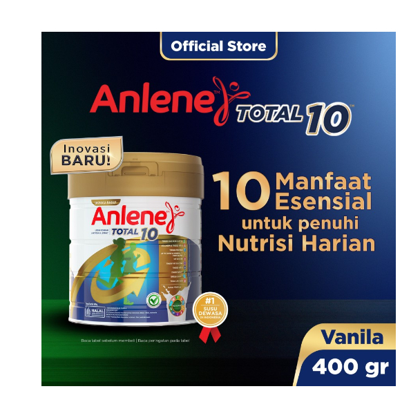 

Anlene Total 10 Susu Bubuk Dewasa Rasa Vanila kaleng kecil