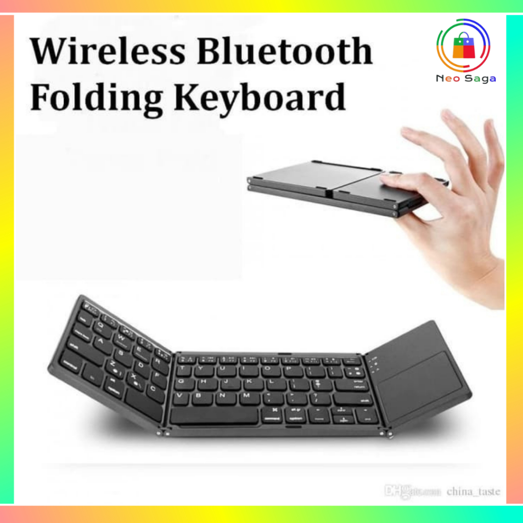 Wireless Keyboard Lipat Foldable Keyboard & Touchpad Bluetooth