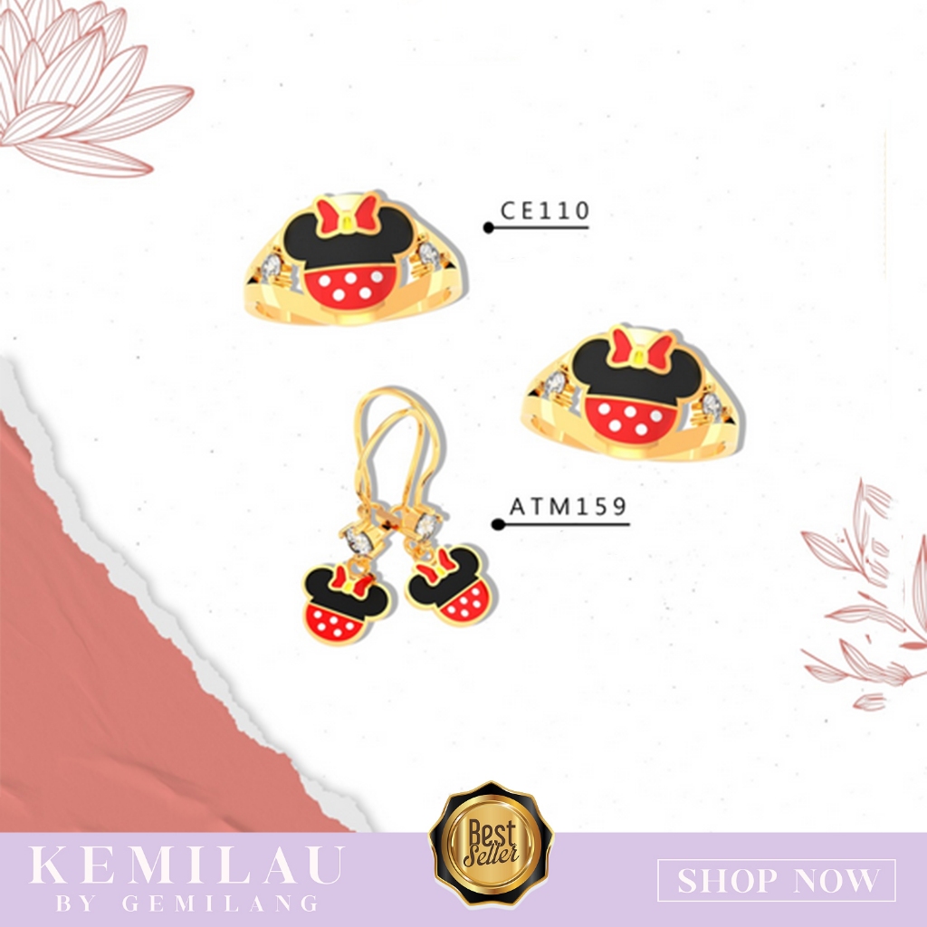 ANTING ANAK EMAS MUDA KADAR 8K ATAU 375 DAN 6K ATAU 300 CINCIN ANAK MODEL KARAKTER LUCU KODE ATKMN 1