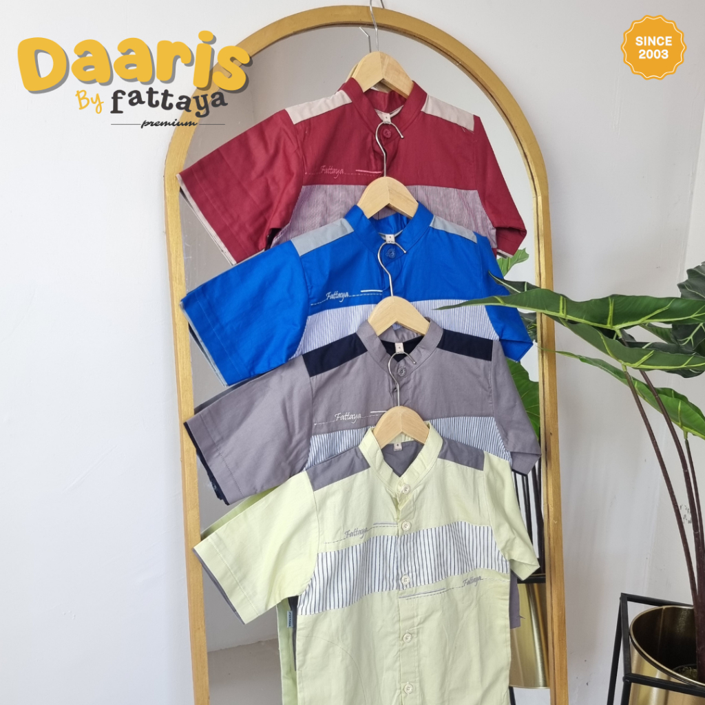 Fattaya Premium Koko Anak Daaris - Baju Muslim Laki-laki Busana Putra Islami untuk Buah Hati Setelan