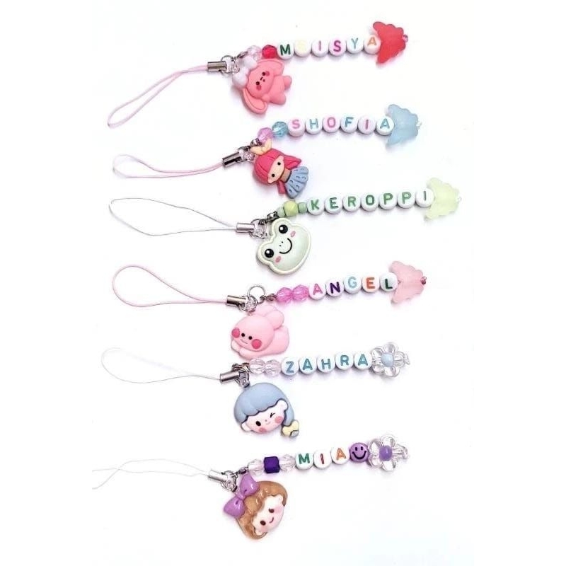 Gantungan HP nama mak 8 huruf ( custom ) karakter lucu random