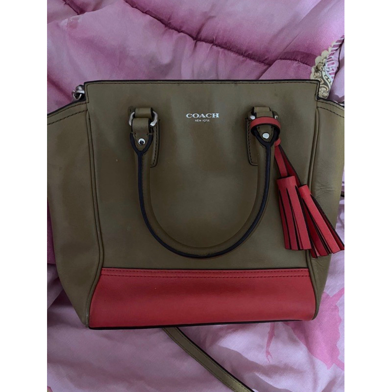 Preloved Coach  Tanner Handbag 2way Legacy Ladies 48878 Brown / Pink