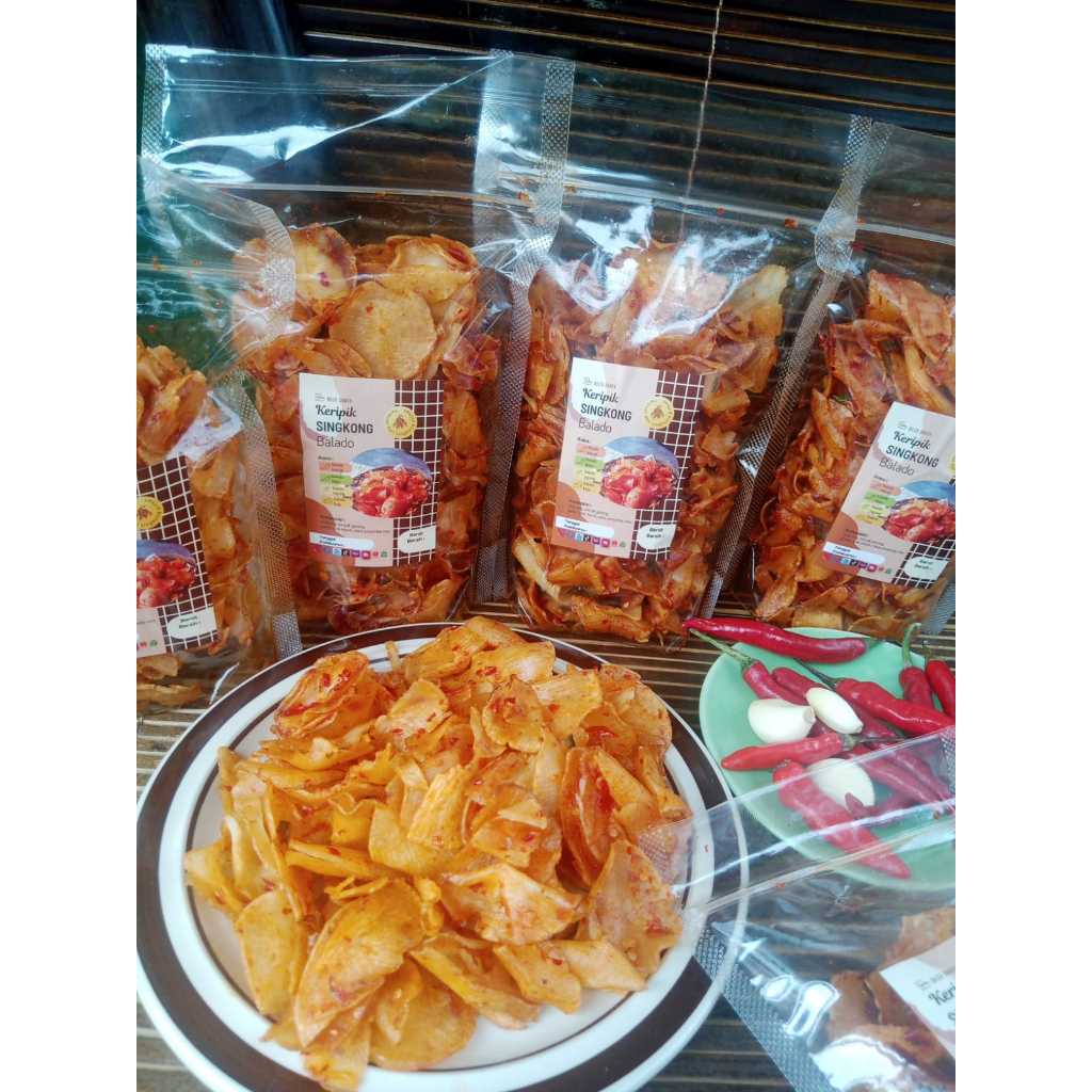 

Keripik Singkong Balado Merah 200gr BILZA SNACK