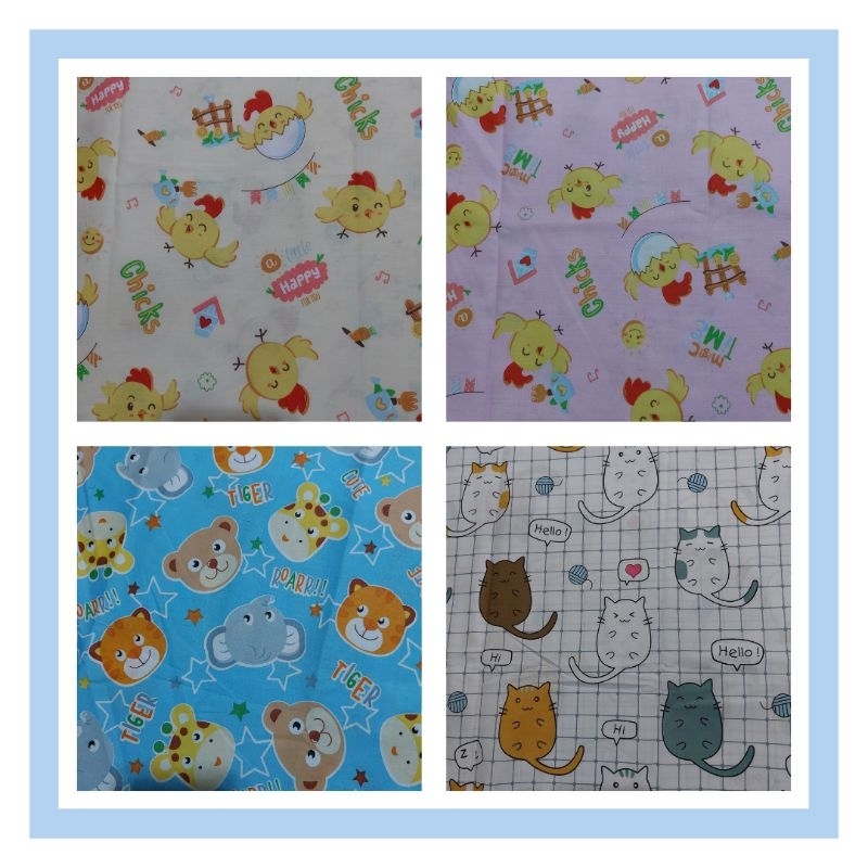 KAIN KATUN PERCA MOTIF ANAK 50 cm x 60 cm