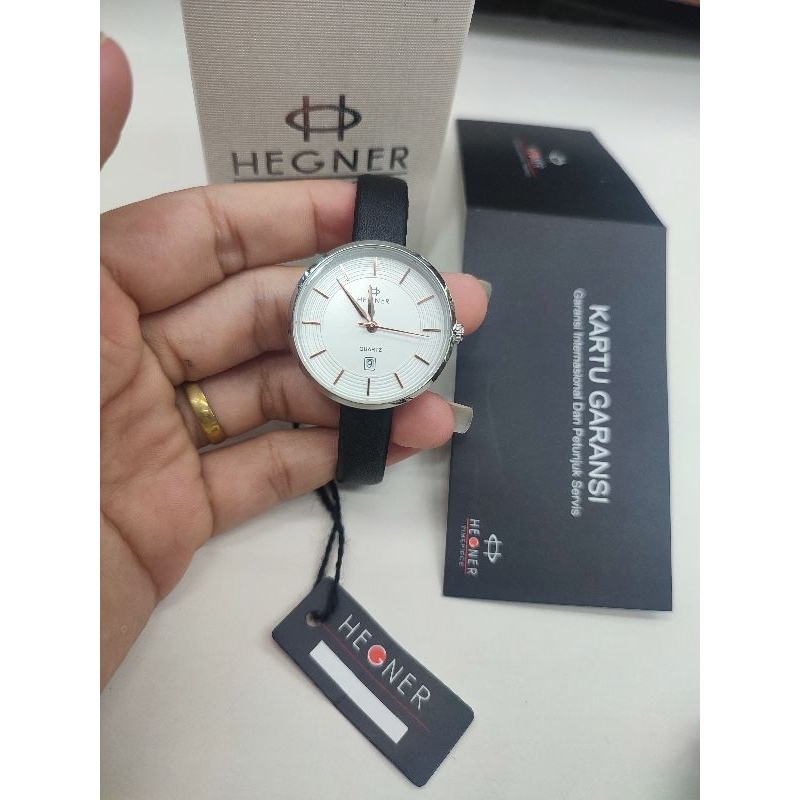 Jam Tangan Wanita Hegner 5030 Tali Kulit Free Box