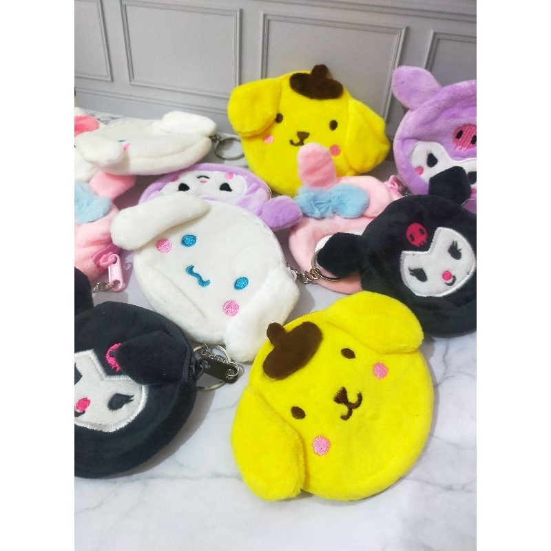 DOMPET KOIN KARAKTER LUCU / GANTUNGAN KUNCI DOMPET KOIN SANRIO TAS MINI BULU