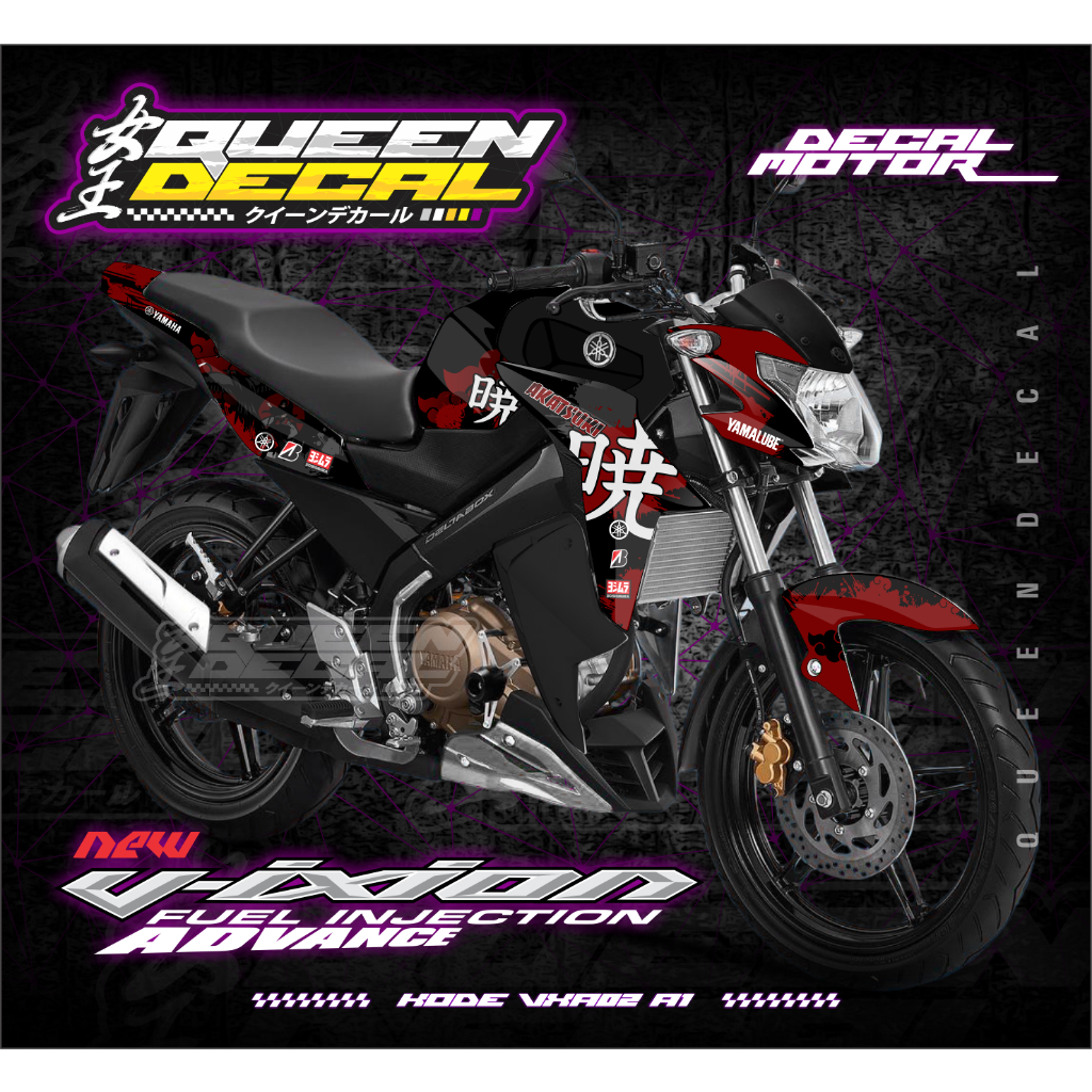 DECAL MOTOR VIXION ADVANCE TAHUN 2015 2016 2017 - STRIPING VIXION ADVANCE VARIASI KODE VXA