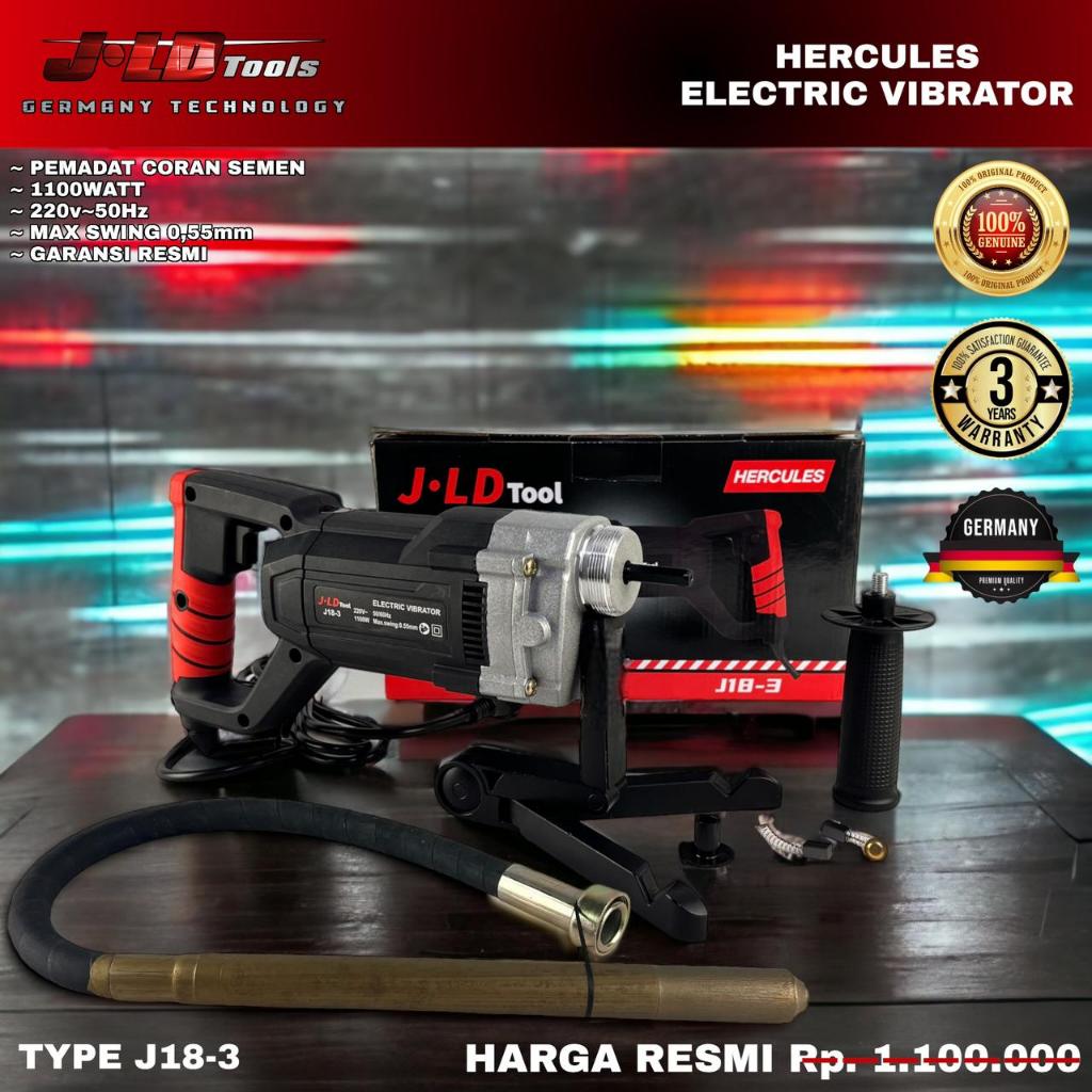 Mesin Bor Pemadat Cor Fibrator Beton Electric JLD J18-3 Kontruksi Tukang Getar Pengecoran SKU 7012