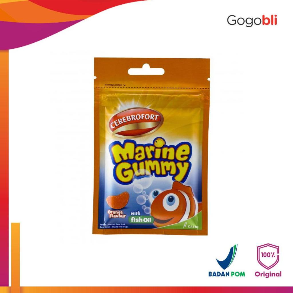 Cerebrofort Marine Gummy Jeruk Sachet 10 Gummy (ED: Apr 24)