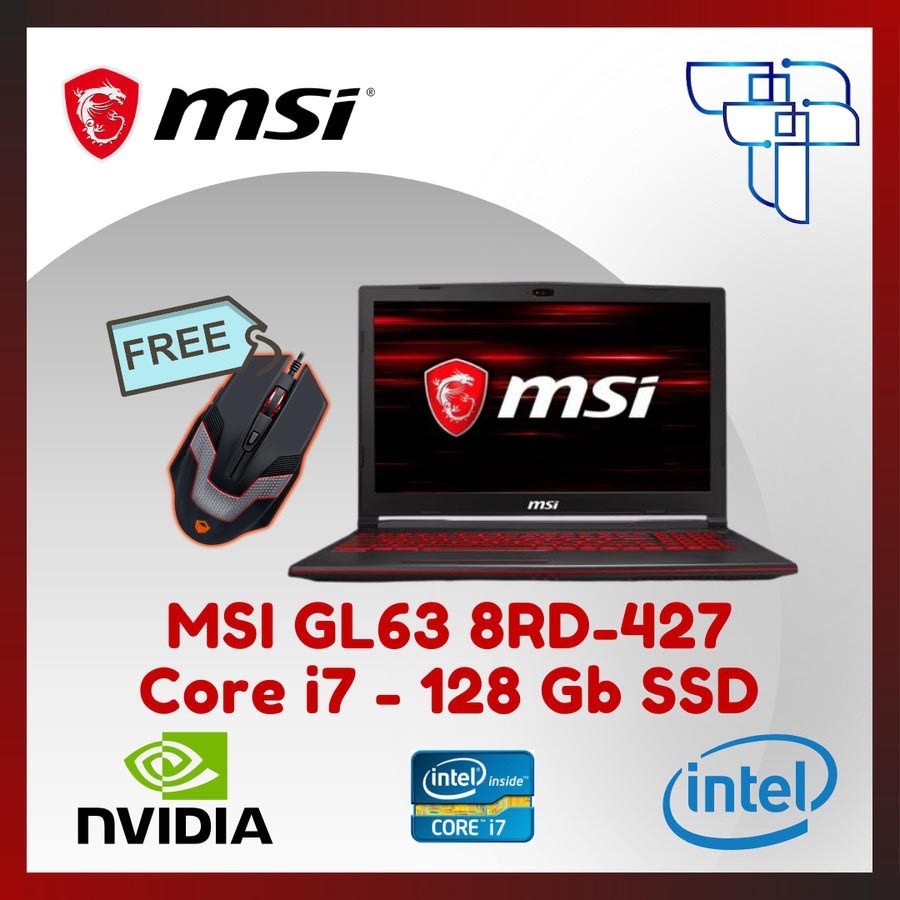 Laptop Gaming MSI GL63 8RD - 426 - Core i7 -128 Gb SSD