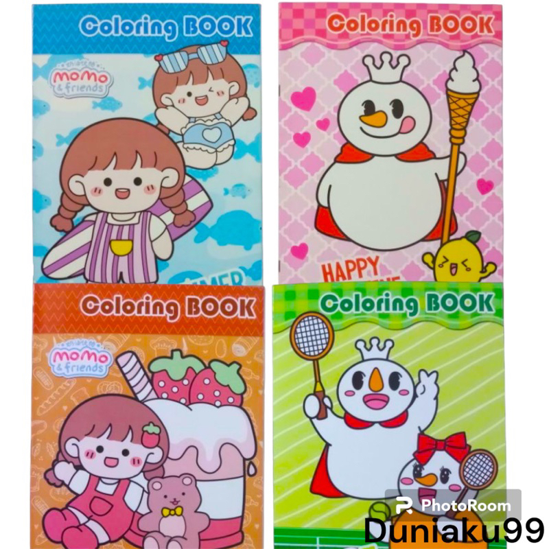 

buku mewarnai besar tebal DG / mainan edukasi / buku mewarnai karakter / buku gambar sketsa