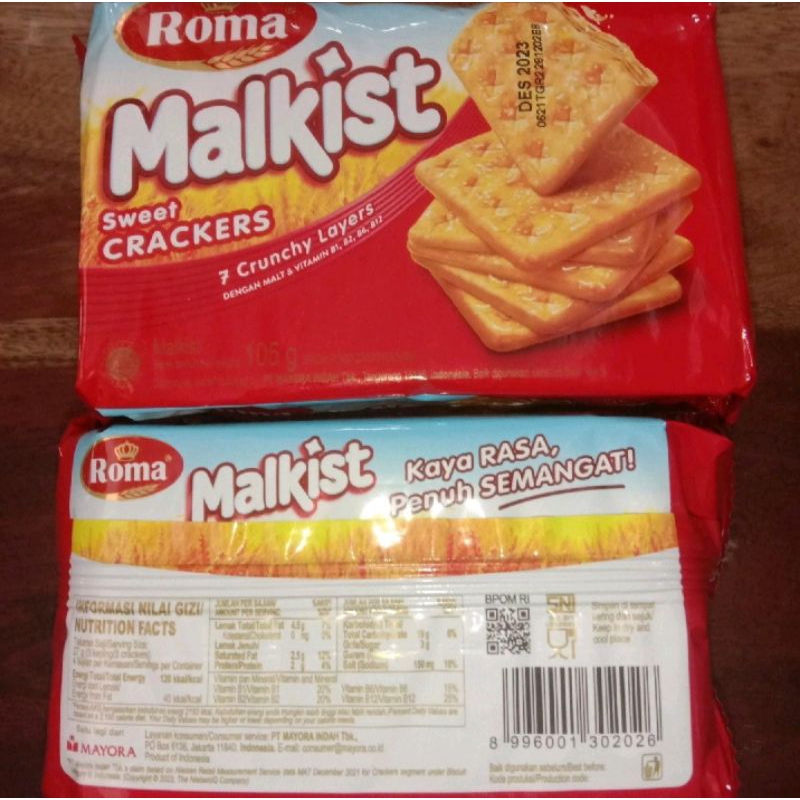 

Roma Malkist Crackers 105gr, Roma Malkist Abon 135gr, Roma Malkist Cokelat 135gr