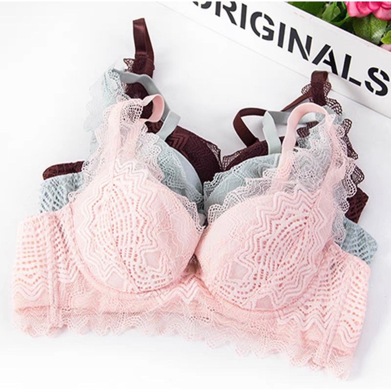 BRA KOREAN STYLE (K-M37) PAKAIAN DALAM WANITA FULL BUNGA BROKAT PREMIUM EDITION
