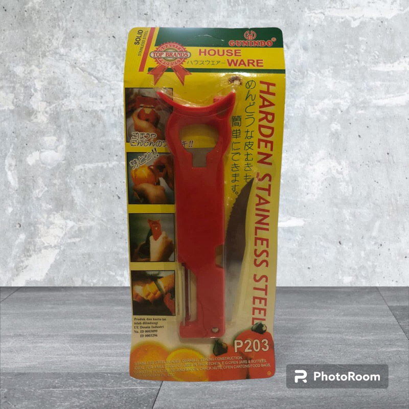 pisau kupas buah sayur serbaguna / pembuka botol / P203 gunindo peeler