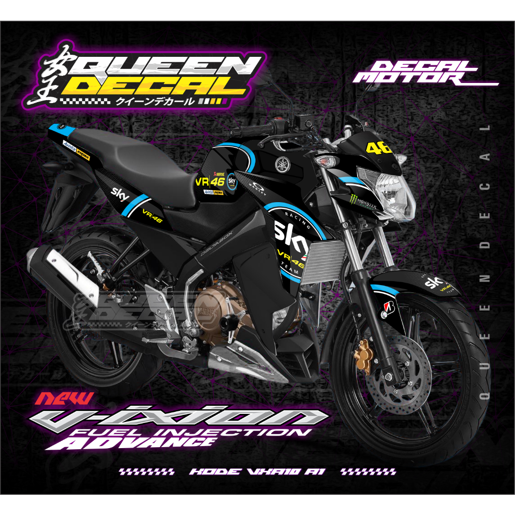 Decal Stiker Motor Vixion Advance New / Striping Vixion Advance Custom / Bisa COD / VXA