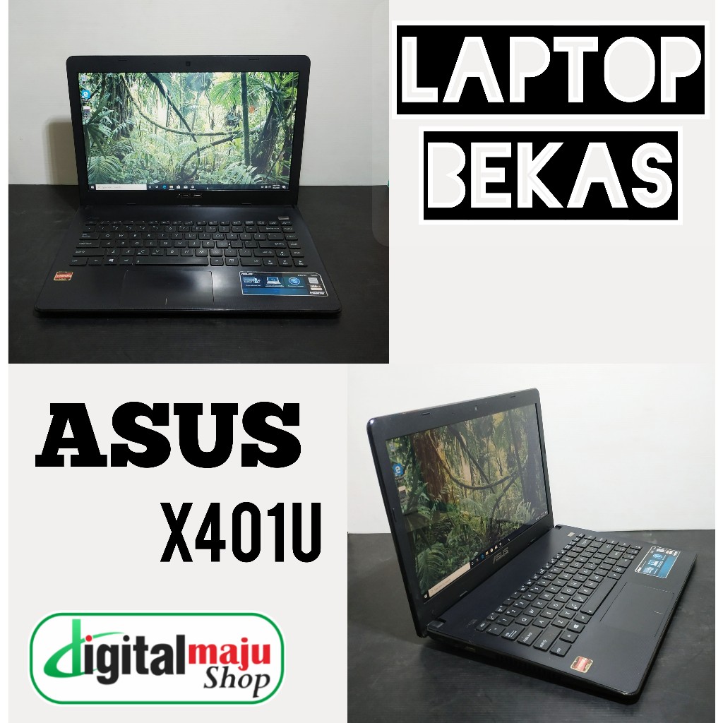 Laptop Bekas ASUS X401U, SSD 120GB Siap Kerja Kantoran