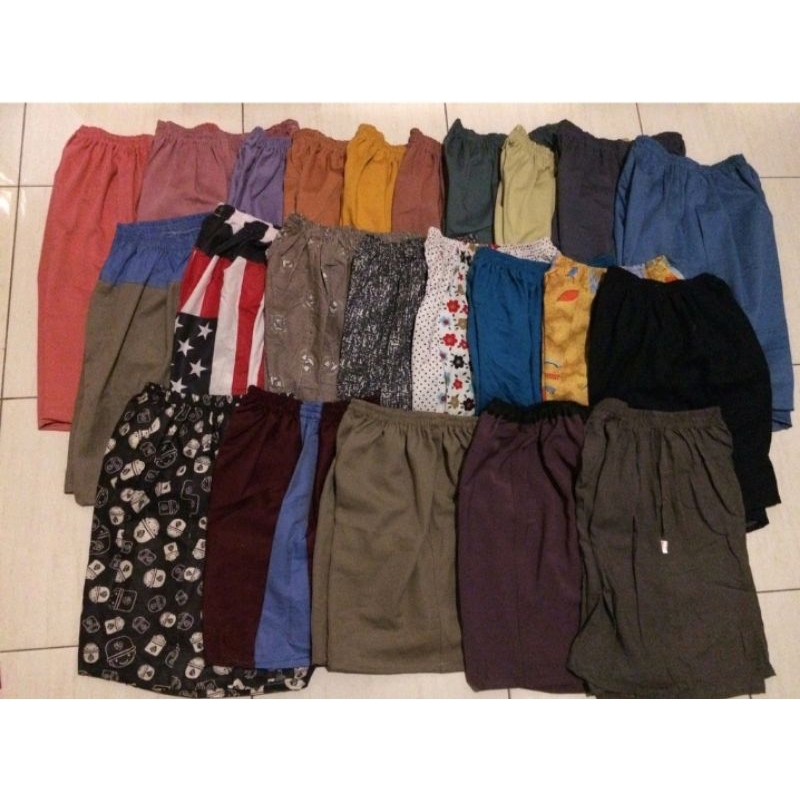 CELANA PENDEK KOLOR JUMBO MASUK HARIAN KONVEKSIAN PRIA WANITA TERMURAH GROSIR BANDUNG