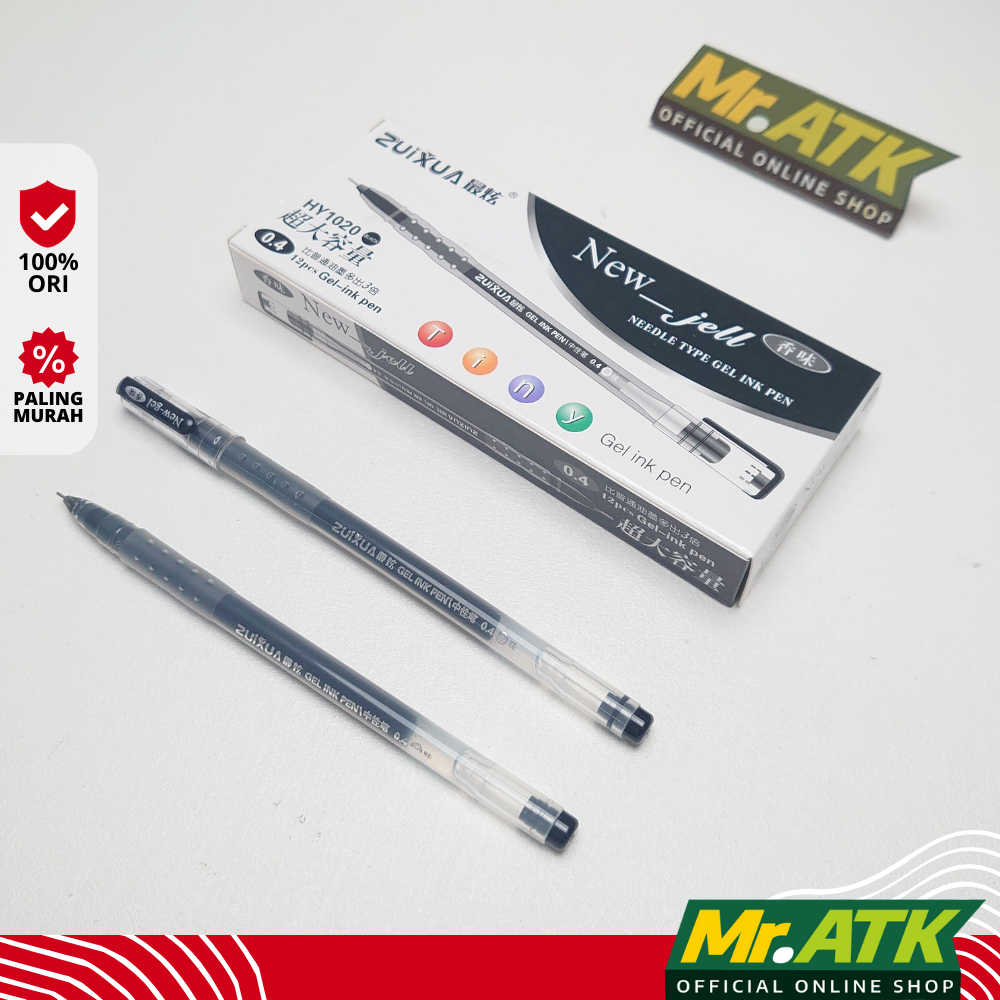 

PULPEN ZUIXUA NEW JELL/GEL 0.4 MM WARNA HITAM - BALLPOINT PEN PENA BOLPOIN SATUAN / 1 PCS