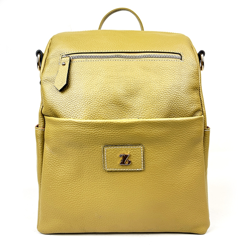 Tas Ransel Wanita ZHR 2 in 1 Backpack Gendong Kuliah Kerja Korea Bahan Kulit Sapi Asli Garut