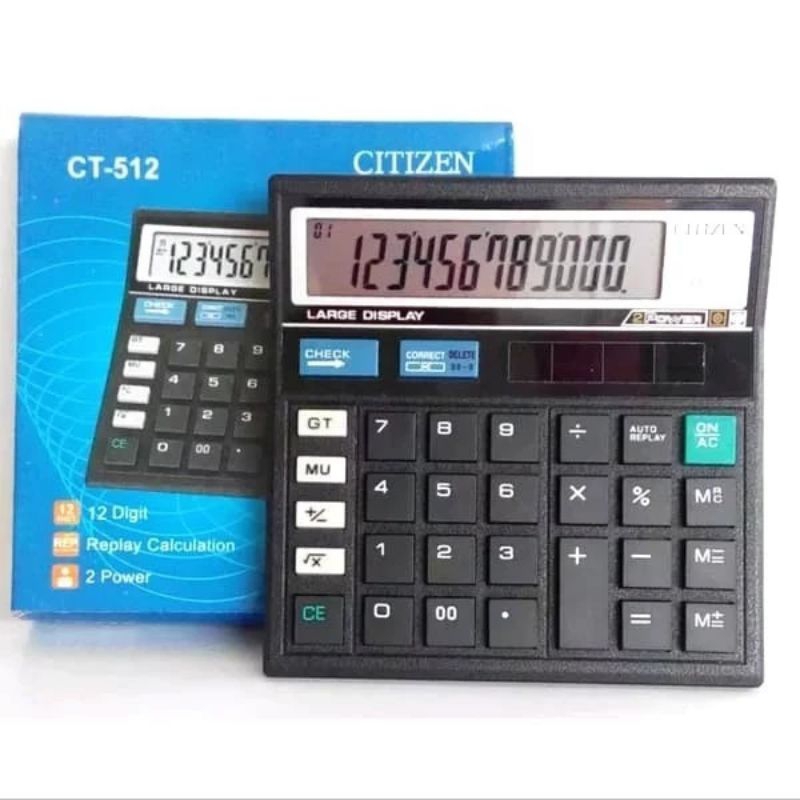 

Kalkulator meja dagang citizen ct-512/citizen 12 digit,2 power ct-512