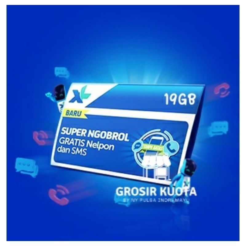 Kartu Perdana XL 12GB (19GB) Segel Flex