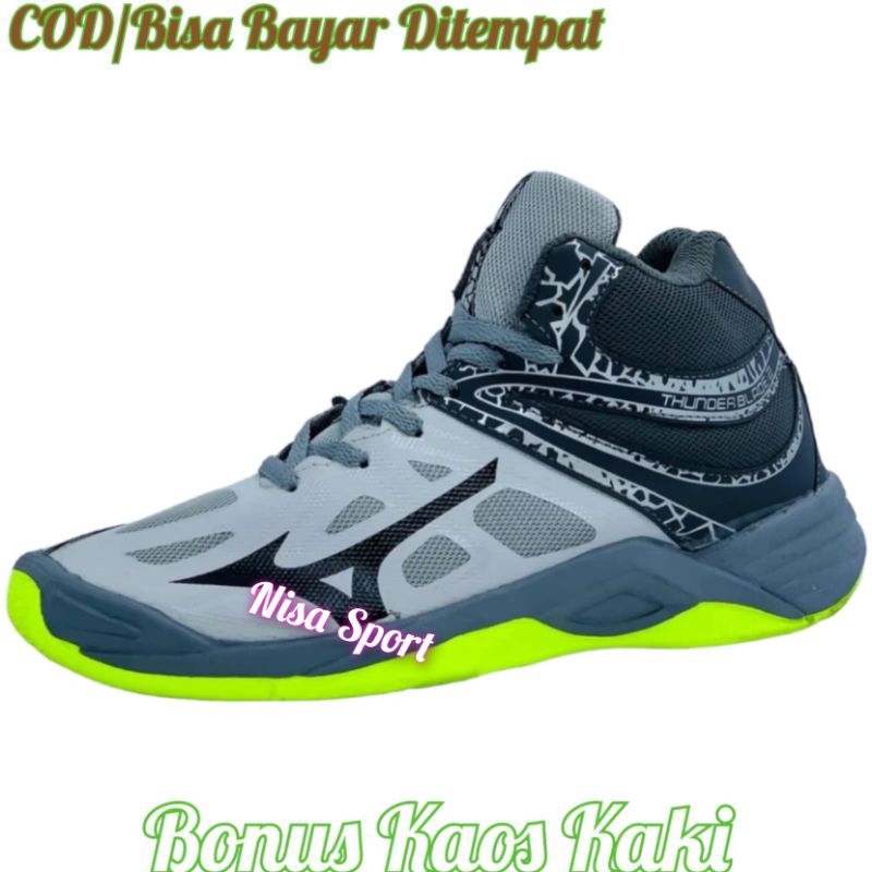Sepatu Volly Mizuno Murah/Sepatu Voli Wave Thunder Blade2 Lokal Terbaru/Sepatu Pria Wanita/Sepatu Ol