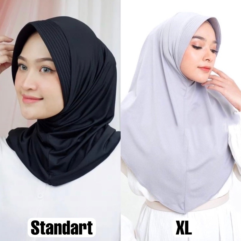 HIJAB SPORT PAD ANTEM BAHAN JERSEY PREMIUM UKURAN STANDARD | HIJAB INSTAN ANTEM| HIJAB SPORT | KODE 