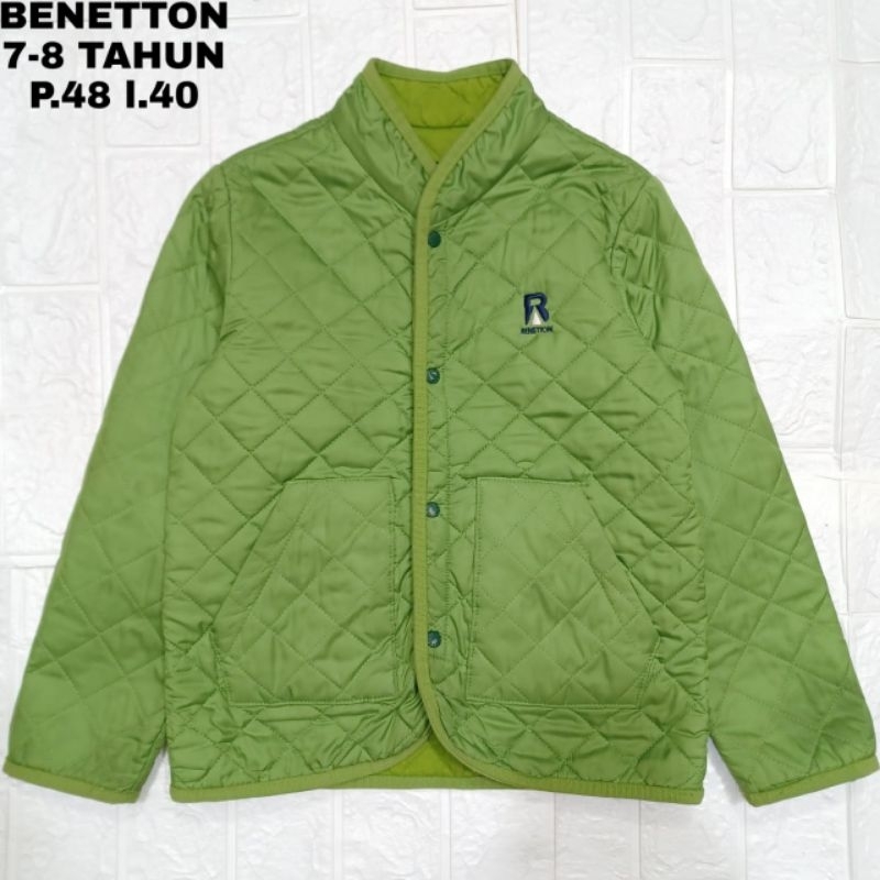 JACKET TEBAL ANAK BRAND BENETTON USIA 7-8 TAHUN