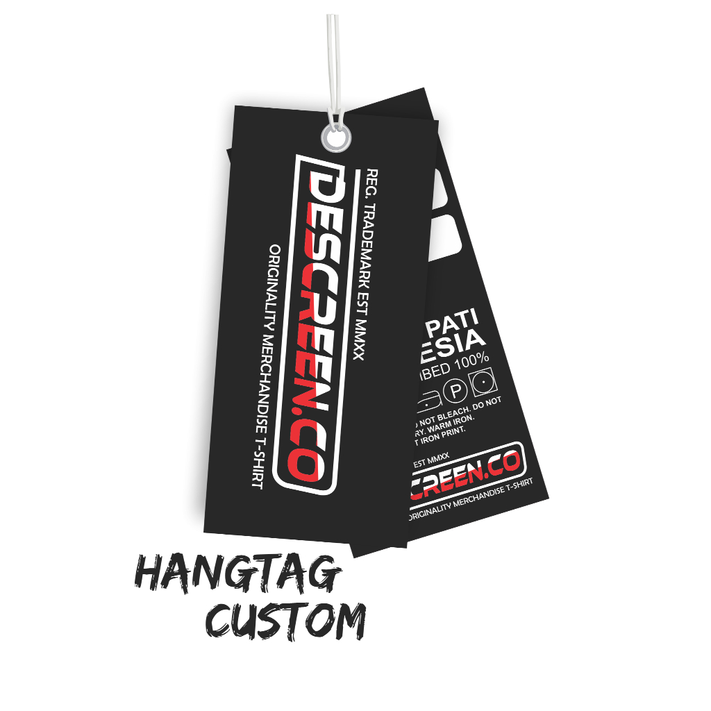 

HANG TAG BAJU 1 SISI - LABEL BAJU - CETAK HANGTAG BAJU ( 4 x 7cm) - FREE TEMPLATE DESIGN