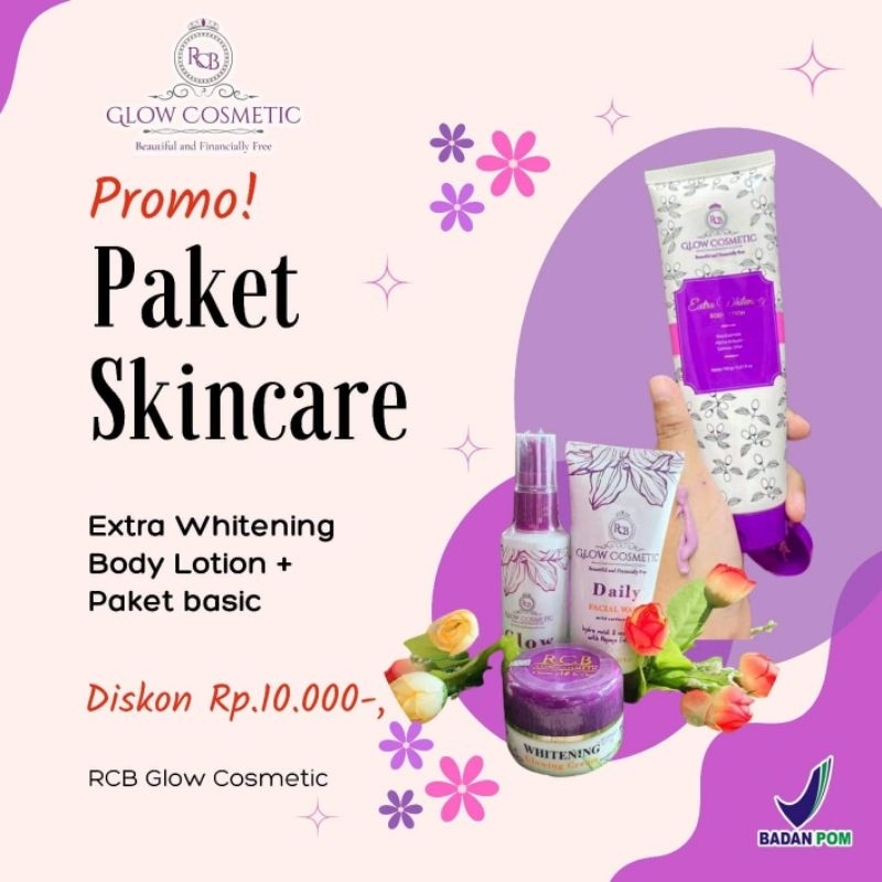 Terlaris..‼️Paket Bundling Rcb Glow Cosmetic Original 100% Skincare BPOM