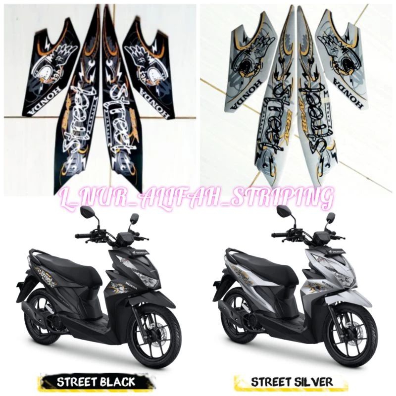 STIKER STRIPING LIS LES POLET BODY MOTOR HONDA BEAT STREET 2021
