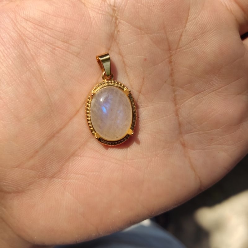 liontin biduri laut asli 13x18mm