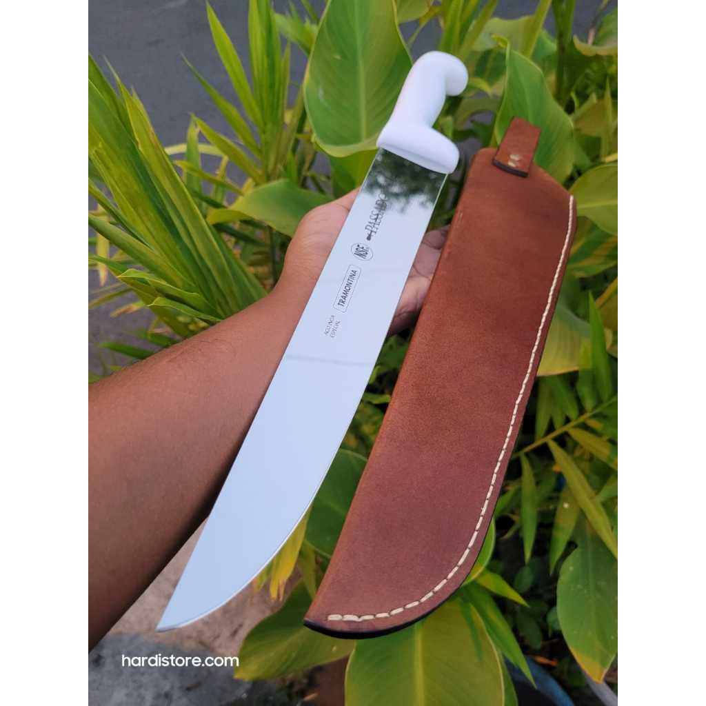 TRAMONTINA Passador 24421/082 Pisau Sembelih 12 inchi (30 CM) Original Brazil + Sarung Kulit Asli