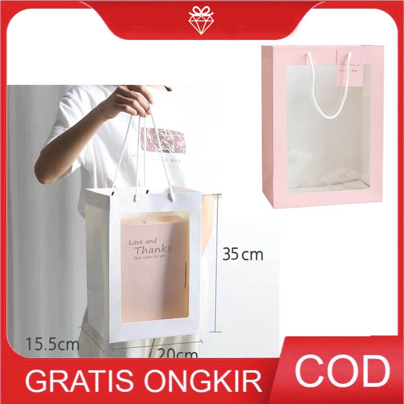 

Paperbag Flower Bouquet Mini - Paperbag Transparant Buket Bunga GB014