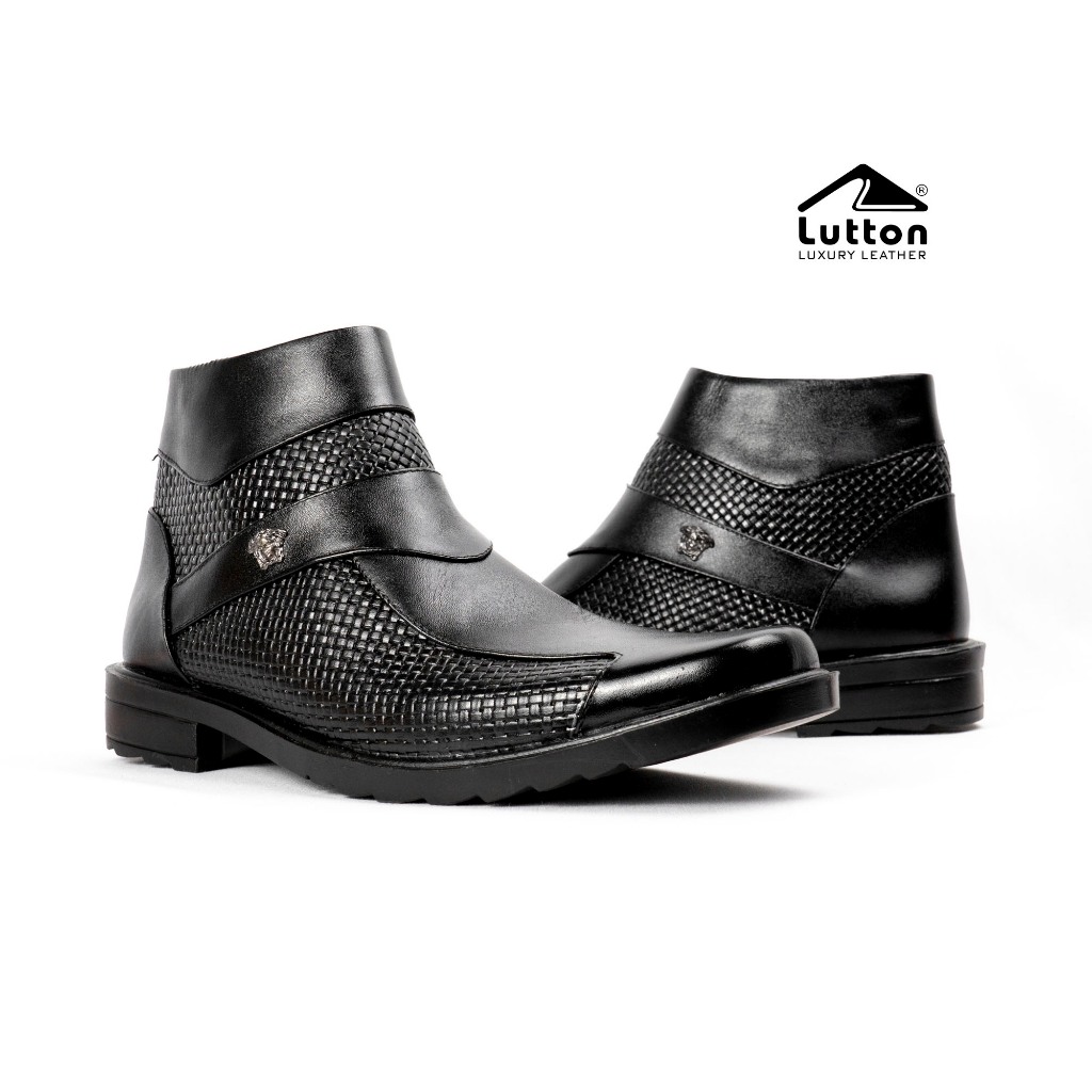 Lutton - Sepatu Boot PDH Kulit Asli BT 505