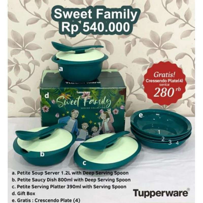 set prasmanan sweet family Tupperware