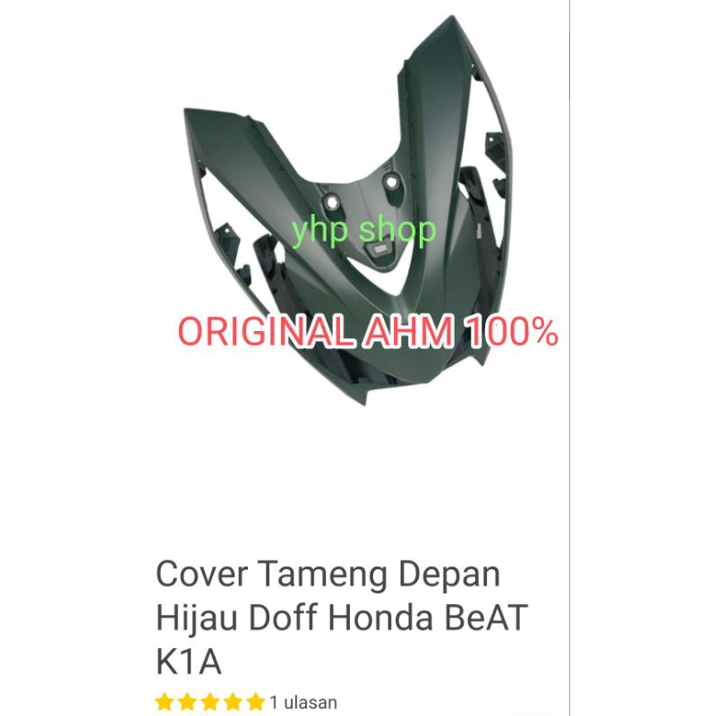 Cover Tameng Depan Hijau Doff Honda BeAT K1A ORIGINAL AHM 64301-K1A-N00MSG