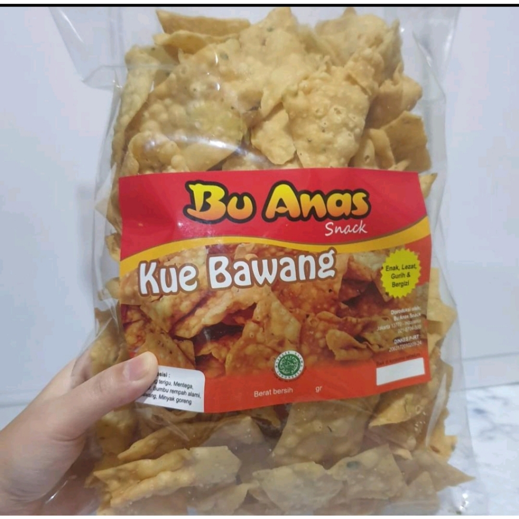 

Snack Makanan Ringan Keripik Bawang Kue Bawang Stick Bawang Kemasan 250 Gram Oleh Oleh Khas Jakarta Sejak 1987