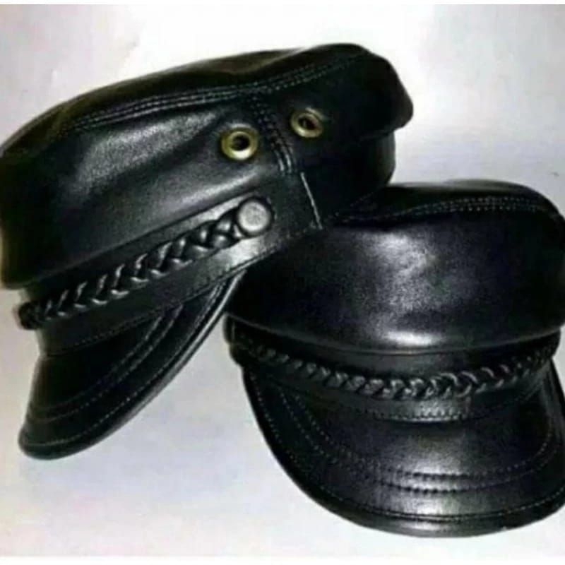 Original Topi Fisherman/fiddler cap/topi kapten/topi sailor/topi pelaut/topi nahkoda kulit
