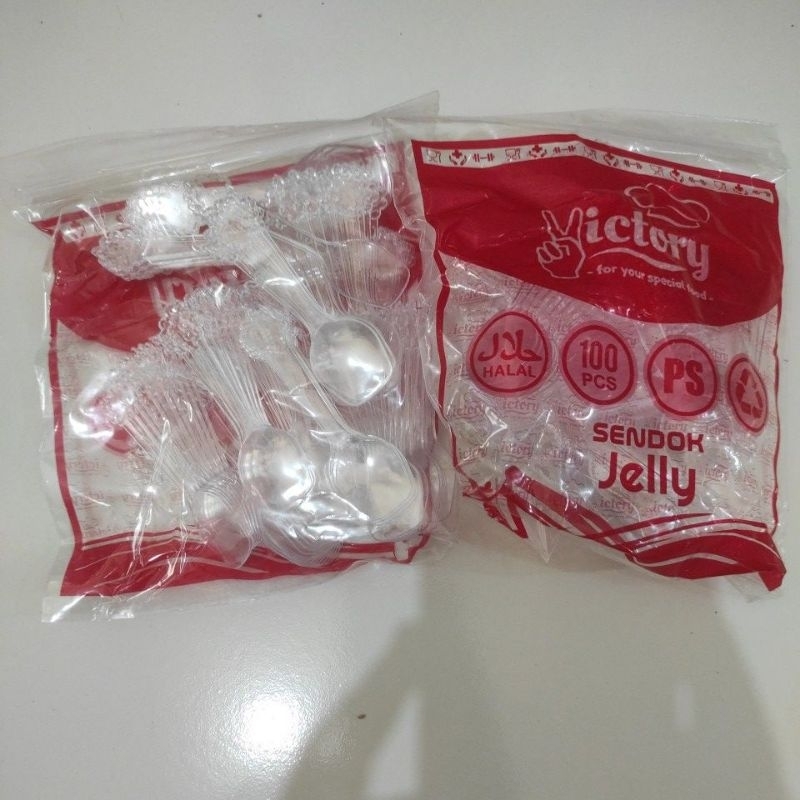 Sendok jelly bening / Sendok jelly warna