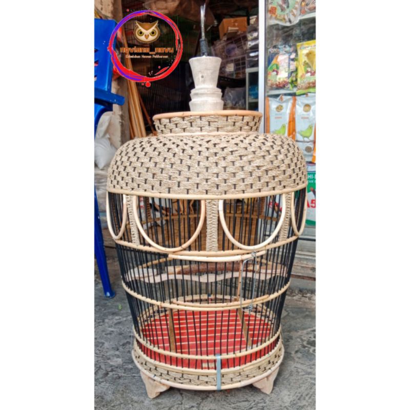 KANDANG SANGKAR KUTUT KURUNGAN PERKUTUT RAJUT ROTAN EGEL TEBOK LEPASAN MODEL KUBAH