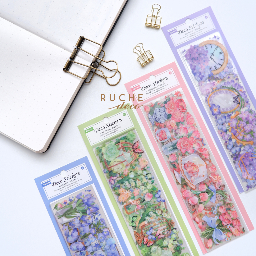 

RUCHE DECO - Sticker Sheet Pack 3 / sticker aesthetic journal / Sticker Decor Planner DIY Scrapbook / Butterfly stickers