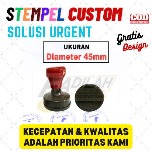 

Stempel Custom / ukuran D45 / Otomatis tinta