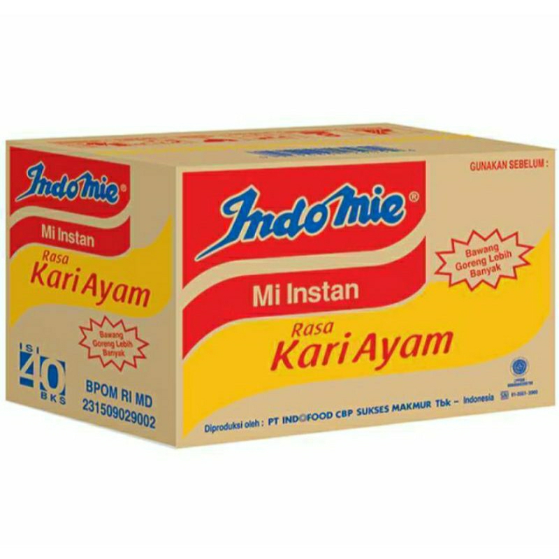 

indomie kari ayam 1 dus isi 40