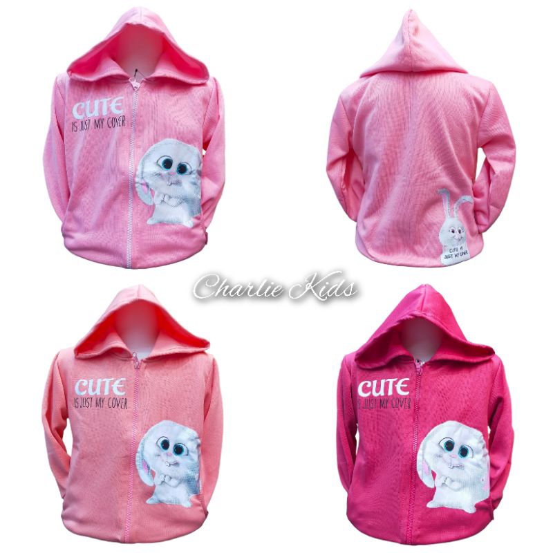 Model Terbaru/Jaket Anak Perempuan Cute Rabbit/Kids Jacket/Jaket Anak Perempuan 7 Tahun/Jaket Anak P