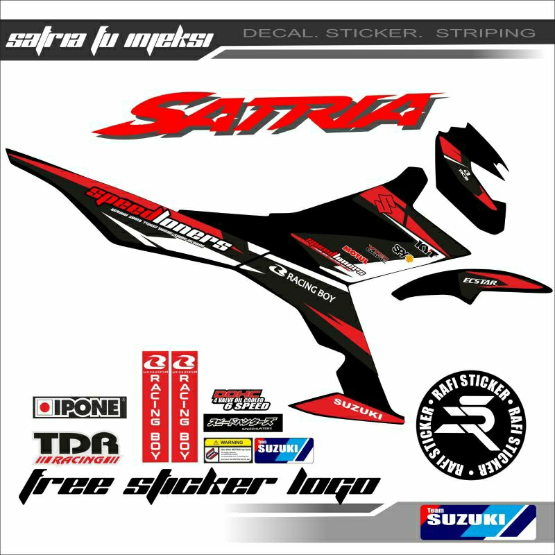 STRIPING STICKER MOTOR SATRIA FU FI STICKER VARIASI MOTOR SUZUKI SATRIA FUFI/ FU INJECTION MOTIF SPE