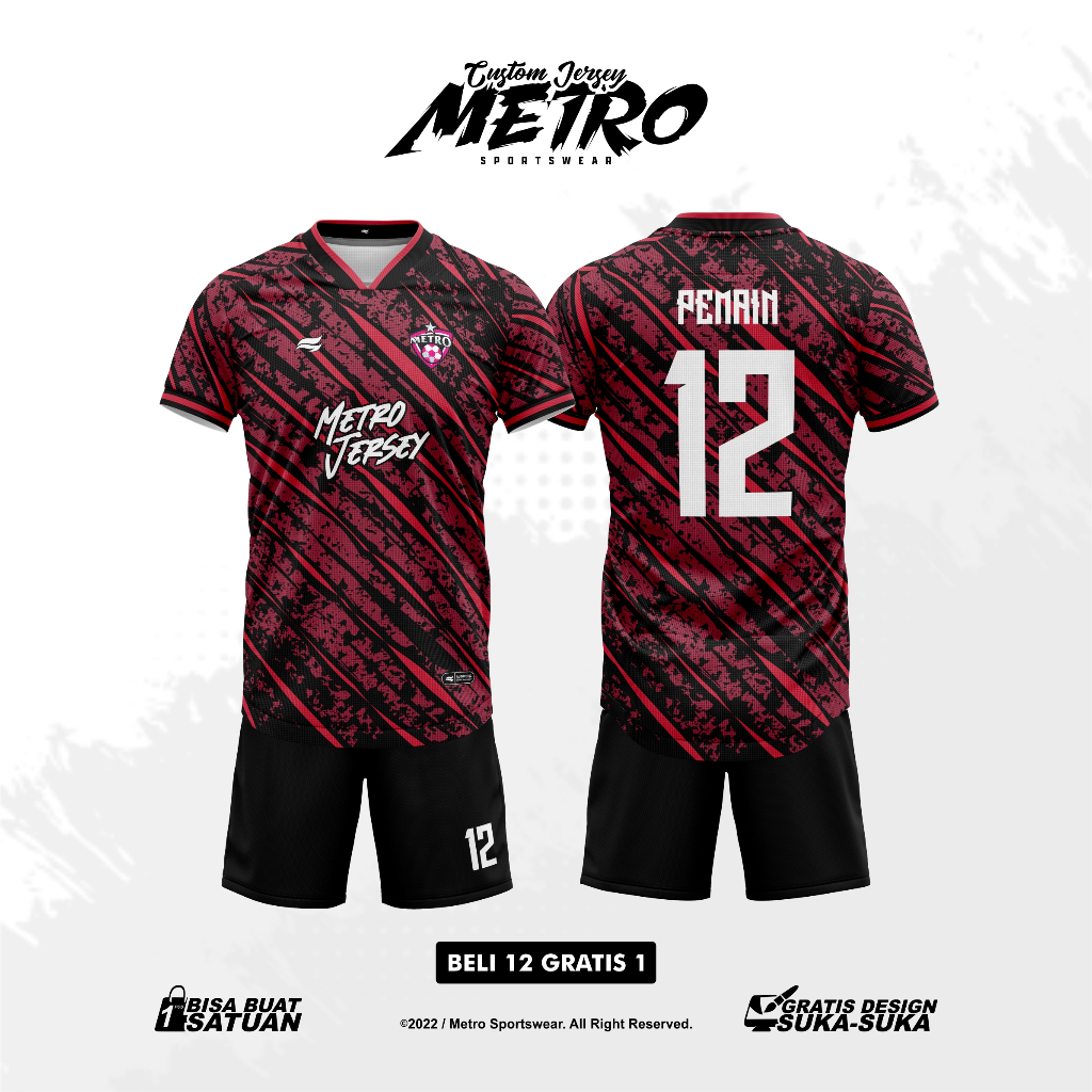 Jersey Satuan Custom Free Design Full Printing