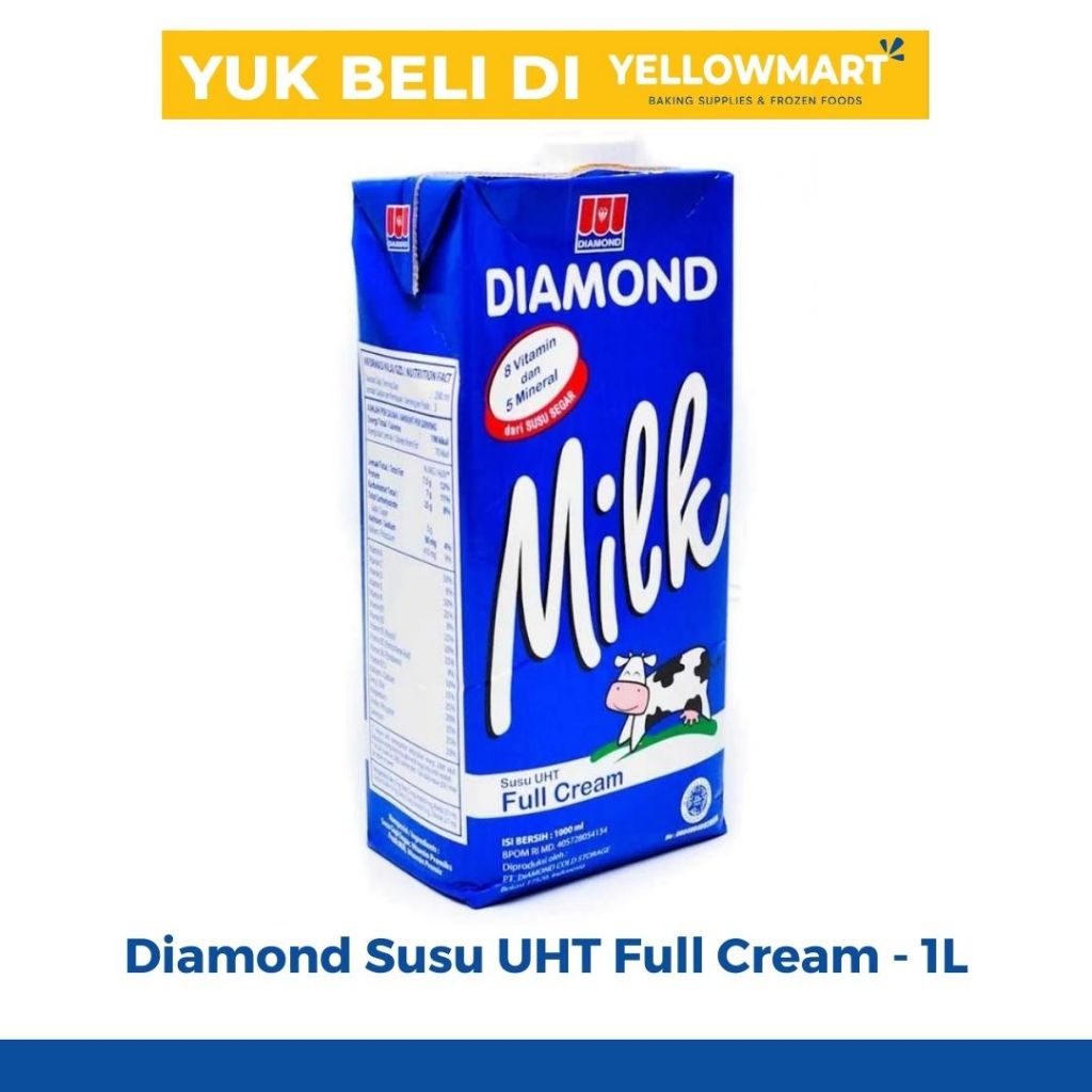 

Diamond Milk UHT Full Cream 1 LITER