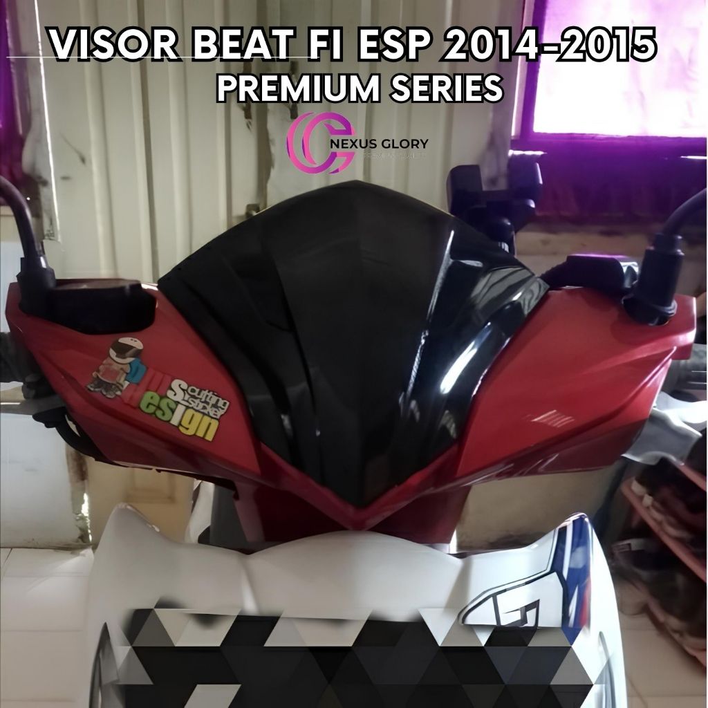 Visor Beat Fi Esp 2014 2015 2016 Akrilik Tameng depan pelindung angin matic honda beat esp 2014-2016